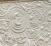 s826/ Texturplättli 5 x 10 cm "Blooming Hearts"